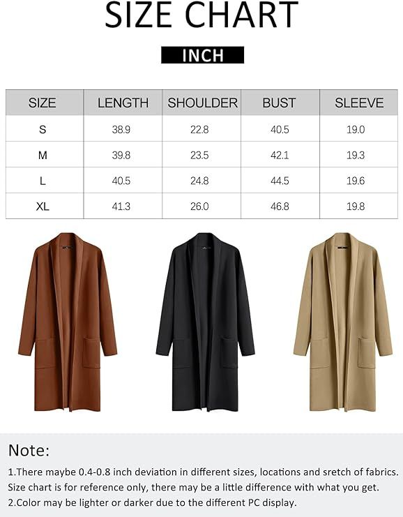 LILLUSORY Women's Oversized Long Cardigan Sweaters 2023 Fall Trendy Coatigan Lightweight Jackets ... | Amazon (US)