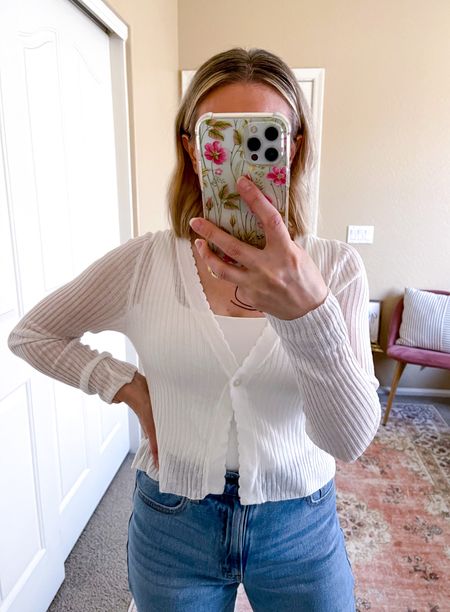 Love this feather weight cardigan from Target. So soft and delicate. It’s very cropped, I sized up and I got a size M. 

#LTKSeasonal #LTKFindsUnder50 #LTKOver40