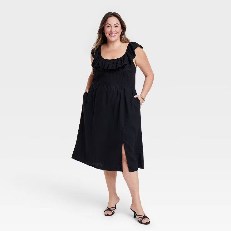 Women's Ruffle Maxi Empire Waist Dress - Ava & Viv™ | Target