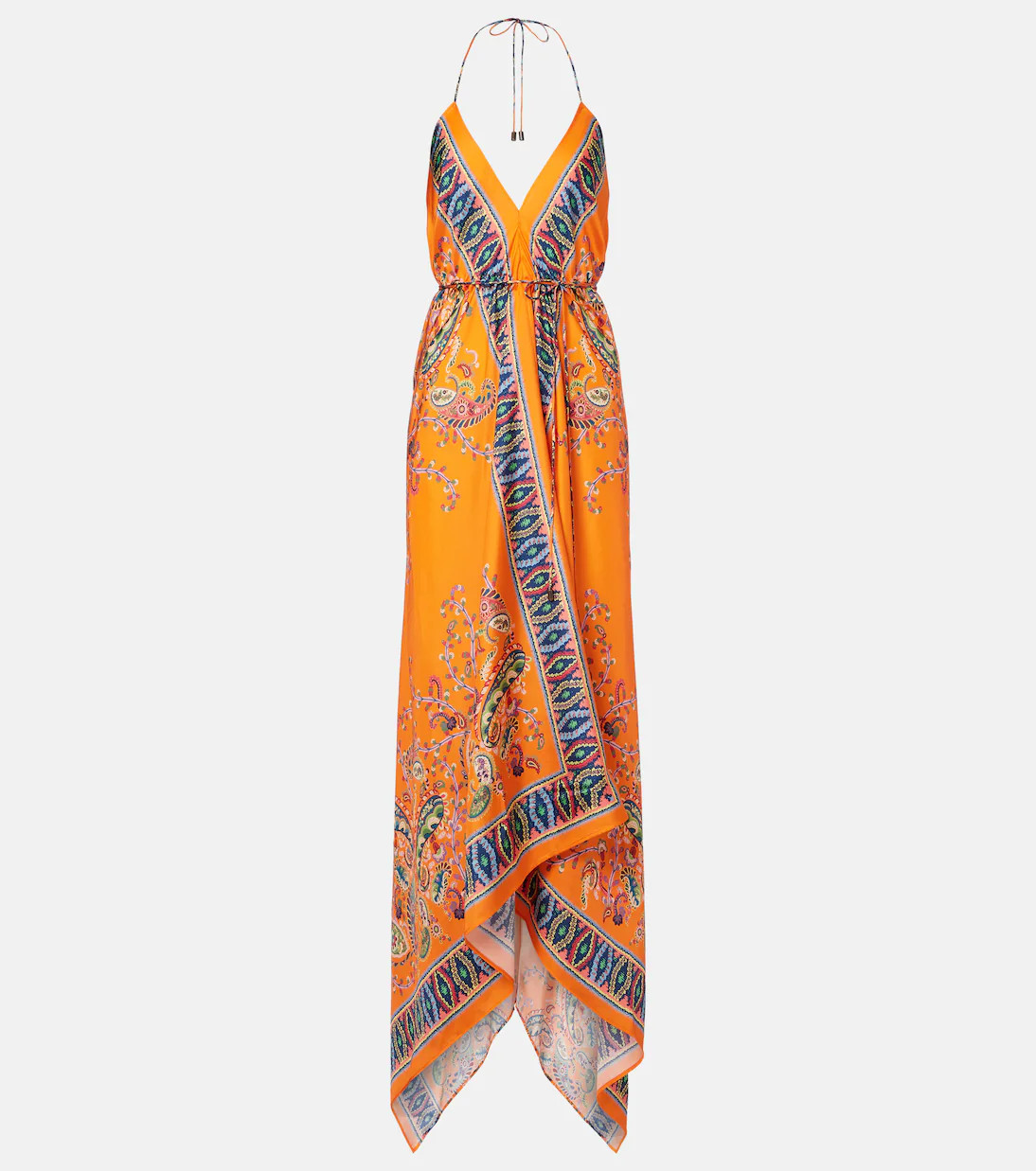 Paisley asymmetric open-back maxi dress | Mytheresa (INTL)