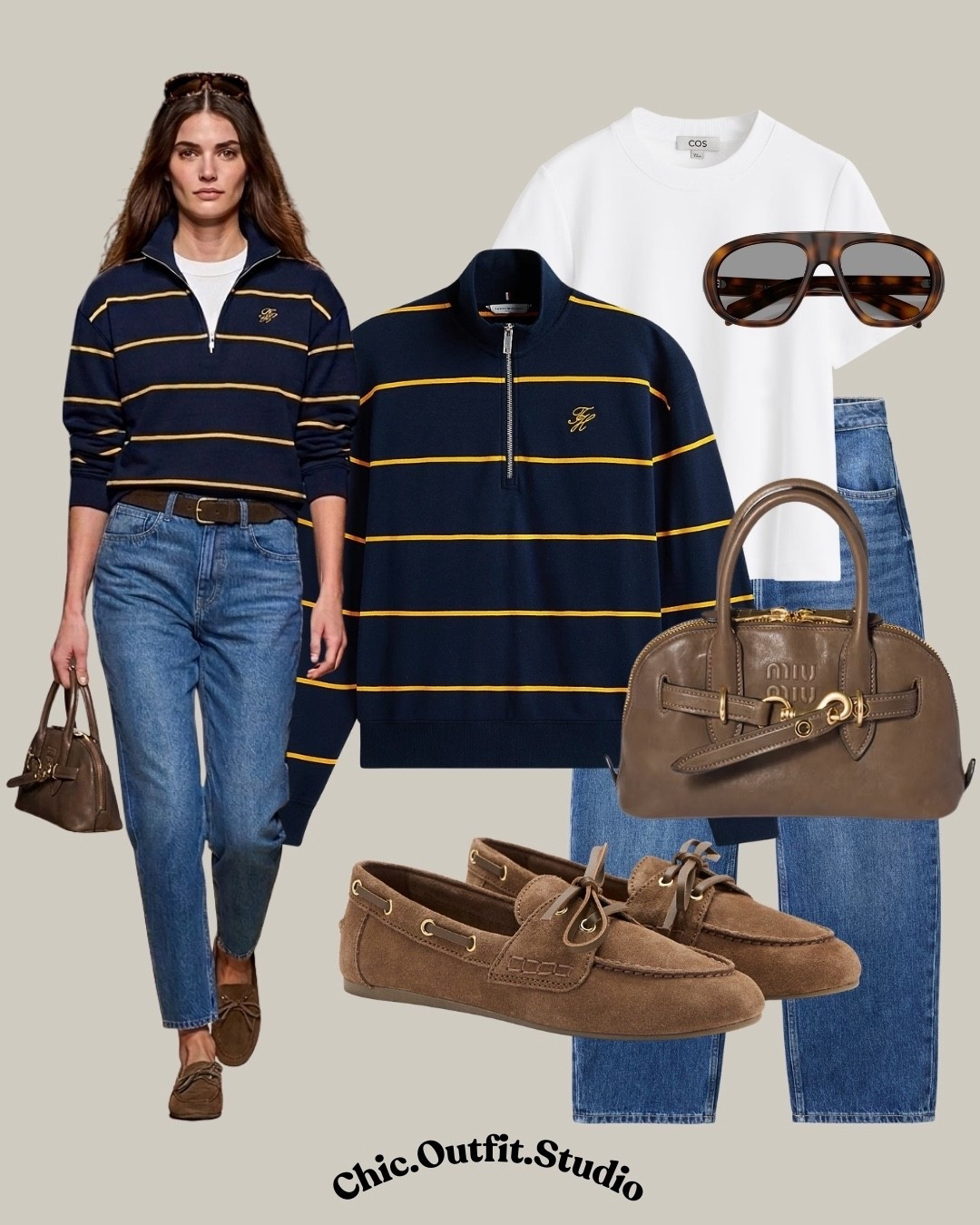 Striped Sweatshirt + Blue Jeans

💙 A navy striped sweatshirt paired with relaxed blue jeans creates an effortless preppy spring outfit. Suede loafers and warm leather accessories give the look a refined finish—perfect for weekend brunch, museum visits, or relaxed city days.

✨Tags: striped sweatshirt outfit, spring denim outfit, preppy casual style, suede loafers women, classic everyday outfit, chic casual wardrobe, spring outfit idea women, relaxed polished look

#LTKstyletip #LTKspring #LTKspringtrends