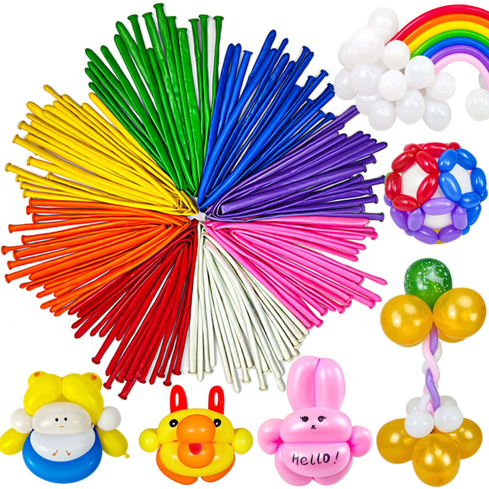 260 Balloons, Long Balloon Animal Twisting Balloons for for Animal Shape Birthdays Clowns Pack of... | Amazon (US)