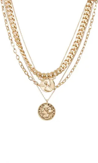 SAACHI Sikka Layered Coin Pendant Necklace | Nordstromrack | Nordstrom Rack