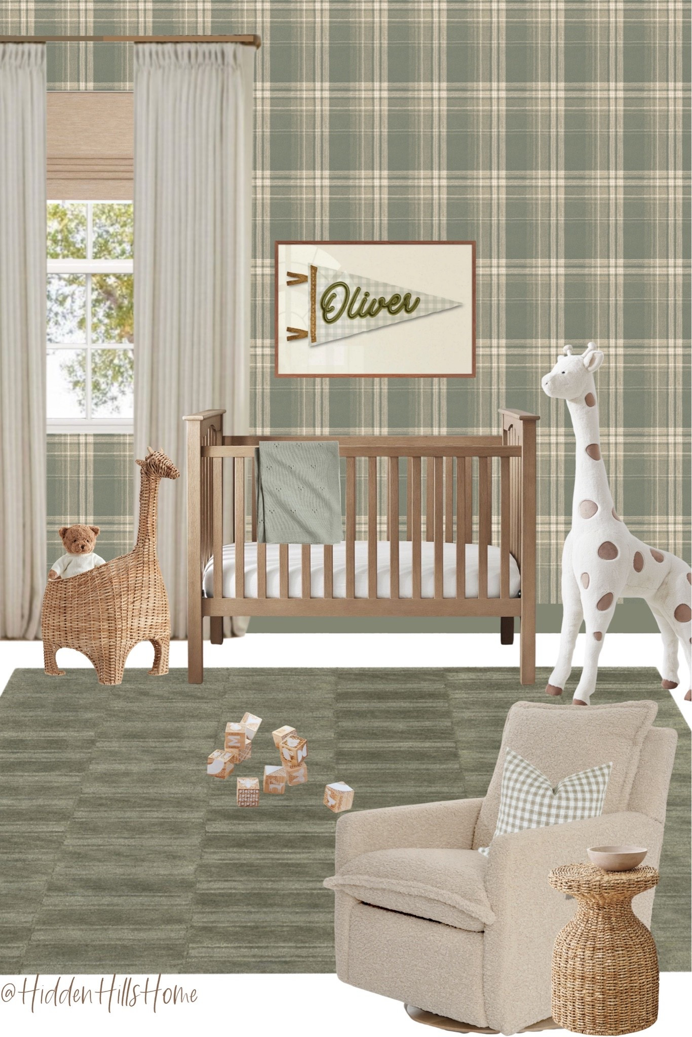 Baby boy nursery, nursery decor ideas, nursery mood board, plaid wallpaper nursery, cute nursery decor inspiration, crib, glider

#LTKHome #LTKSaleAlert #LTKBaby