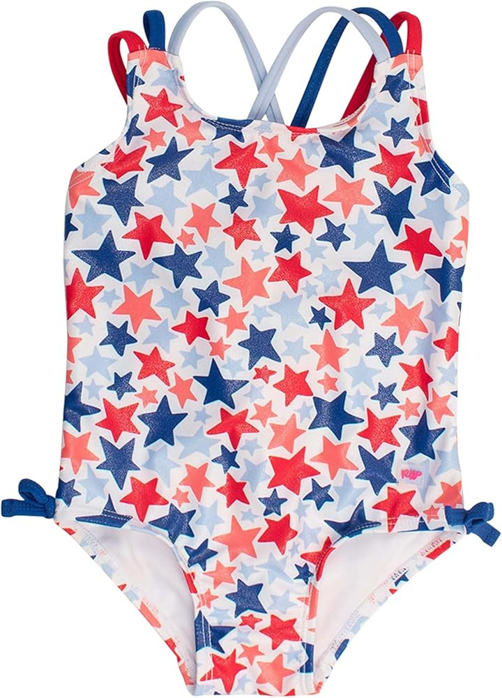 RuffleButts Girls UPF50+ Sun Protection Tie Shoulder/Cross Back One Piece Swimsuit | Amazon (US)