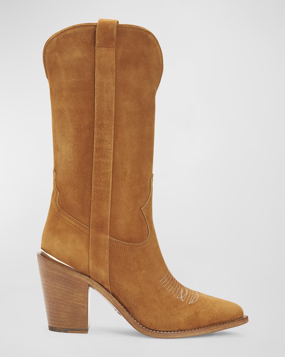 Partlow Leigh Anne Suede Western Boots | Neiman Marcus