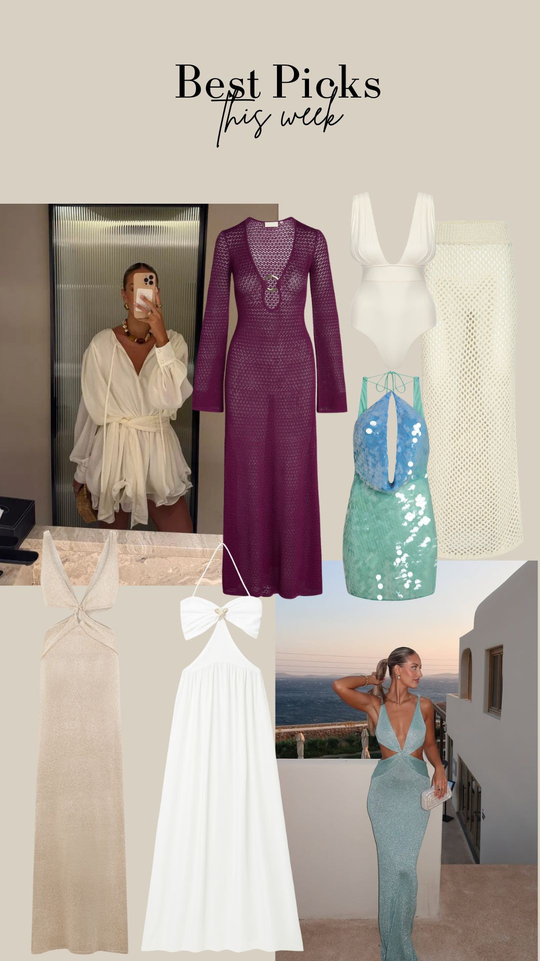 Best Picks this Week! 

Summer Style, Summer Outfit Inspiration, Evening Dress, Occassion wear, Sequin Dress, Burgundy Crochet Dress, Blue Maxi Dress, Swimwear, Beach Wear 

 #LTKuk #LTKsummer #LTKeurope