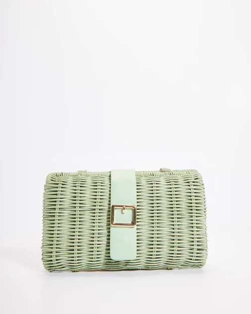 Lolita Straw Belted Clutch - Sage | VICI