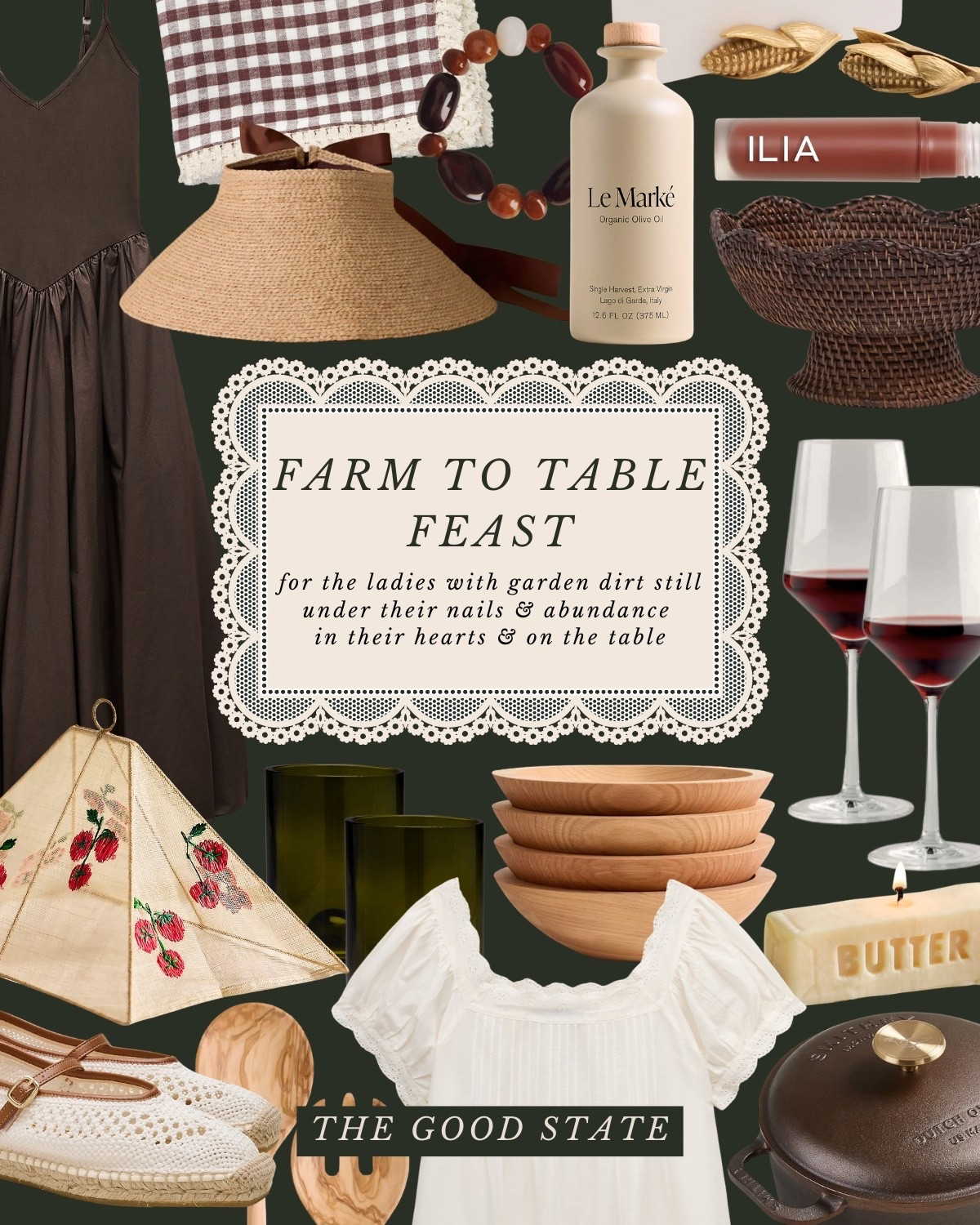 This collection is for the hostesses. The gatherers. The dinner-party girlies and the impromptu picnic gals. The ones whose hearts are fullest around a crowded table. The ones whose greatest joy is bringing people together and watching the magic of connection unfold. This is for the ones who love people well (and somehow always look so stylish while doing it lol). The ladies who have hosted for years, and the ones who are still on the fence about hosting their first gathering. I have a secret for you, it’s all about connection—not Pinterest-worthy pictures (although I love those too🤪). This is for the ones who are always looking for a reason to celebrate (and a pretty dress to wear to said celebration😉). For the whimsical girlies wearing florals and making flower crowns and the homebodies who look forward to a home-cooked Sunday supper with their family. For the coastal *chic* ladies who dress up for every occasion and for the farm-to-table gals who may or may not still have dirt under their nails from tending to the garden. For the summer al fresco girlies who live for sunshine, fresh pasta and a breezy dress. For the lovers of sundresses and pretty tablescapes. The ones who collect sun hats just like they collect family recipes. This is for you✨ @jcrew @Tuckernuck @Anthropologie @SEZANE @Pottery Barn @Quince

#LTKSeasonal #LTKfoodie #LTKootd