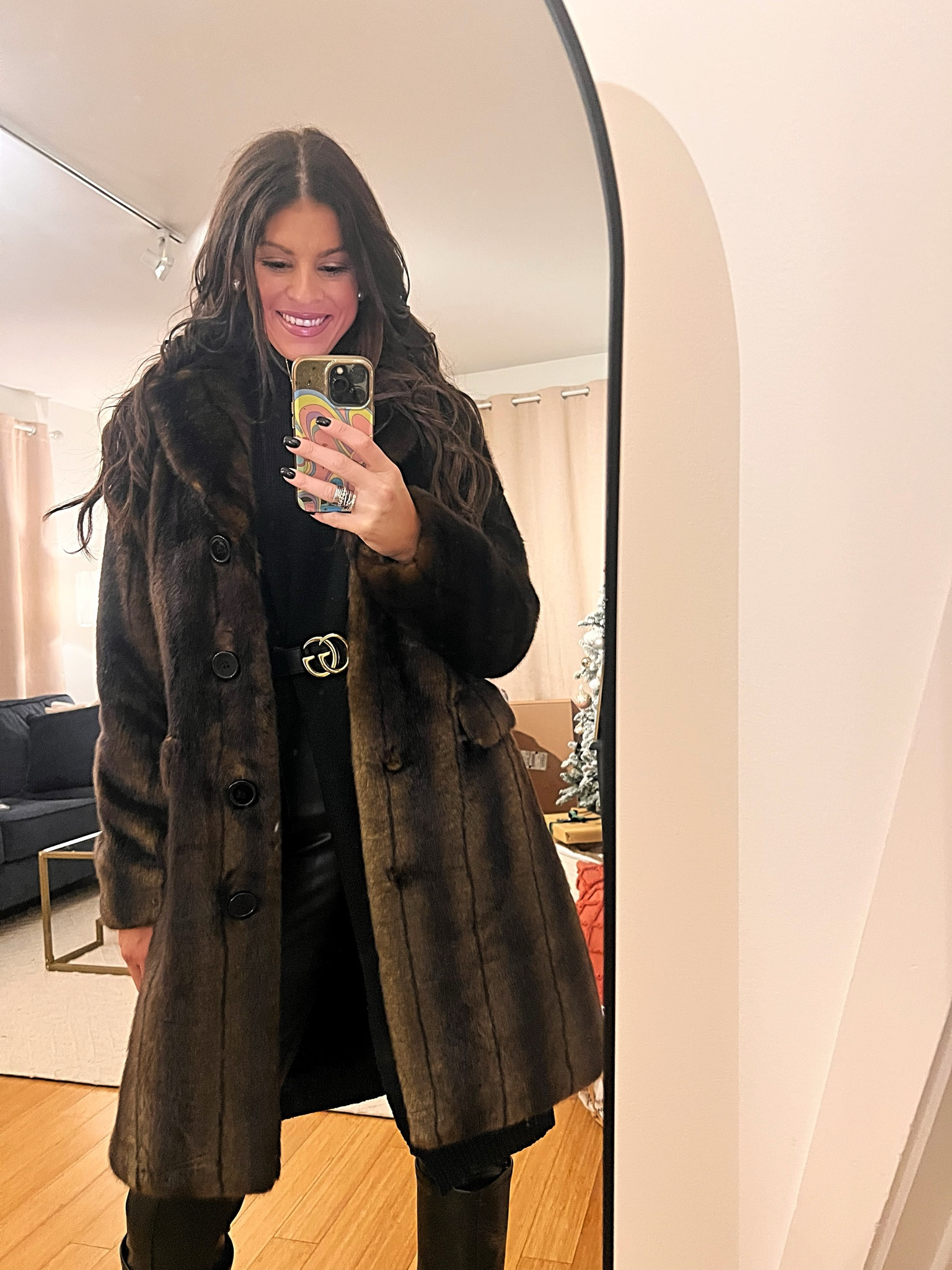 And at 32, I started wearing Jones NY. •• But really, obsessed with this faux fur coat; on sale for 55% off ++ received $30 of Macy’s Money on just one purchase to use in upcoming purchases (the excuse to buy). || Linking this & similar ones to shop the last day of the sale 🧥🤎.

#LTKSaleAlert #LTKSeasonal #LTKHoliday