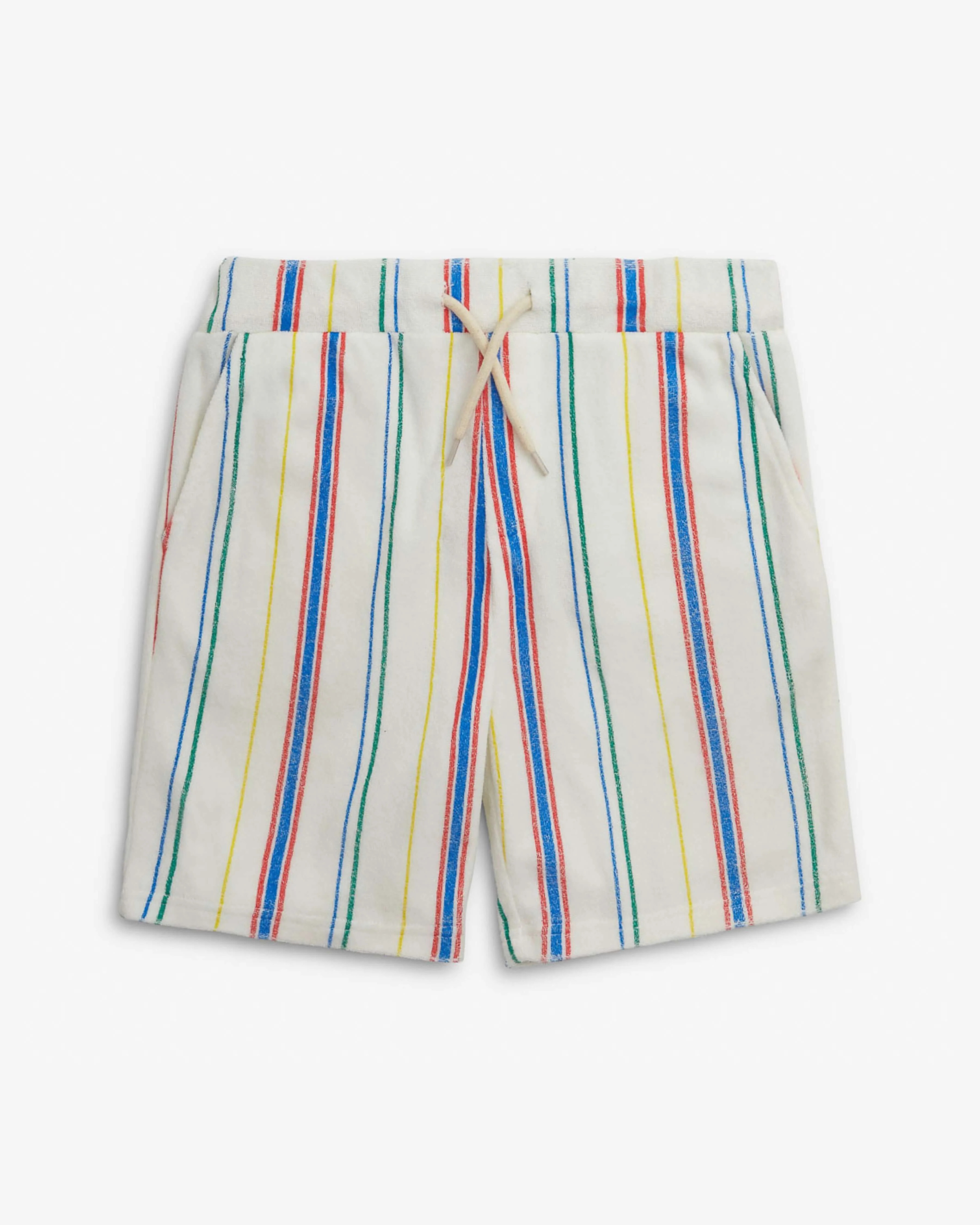 Boys White Striped Terry Shorts | Appaman | Appaman Children's Clothing