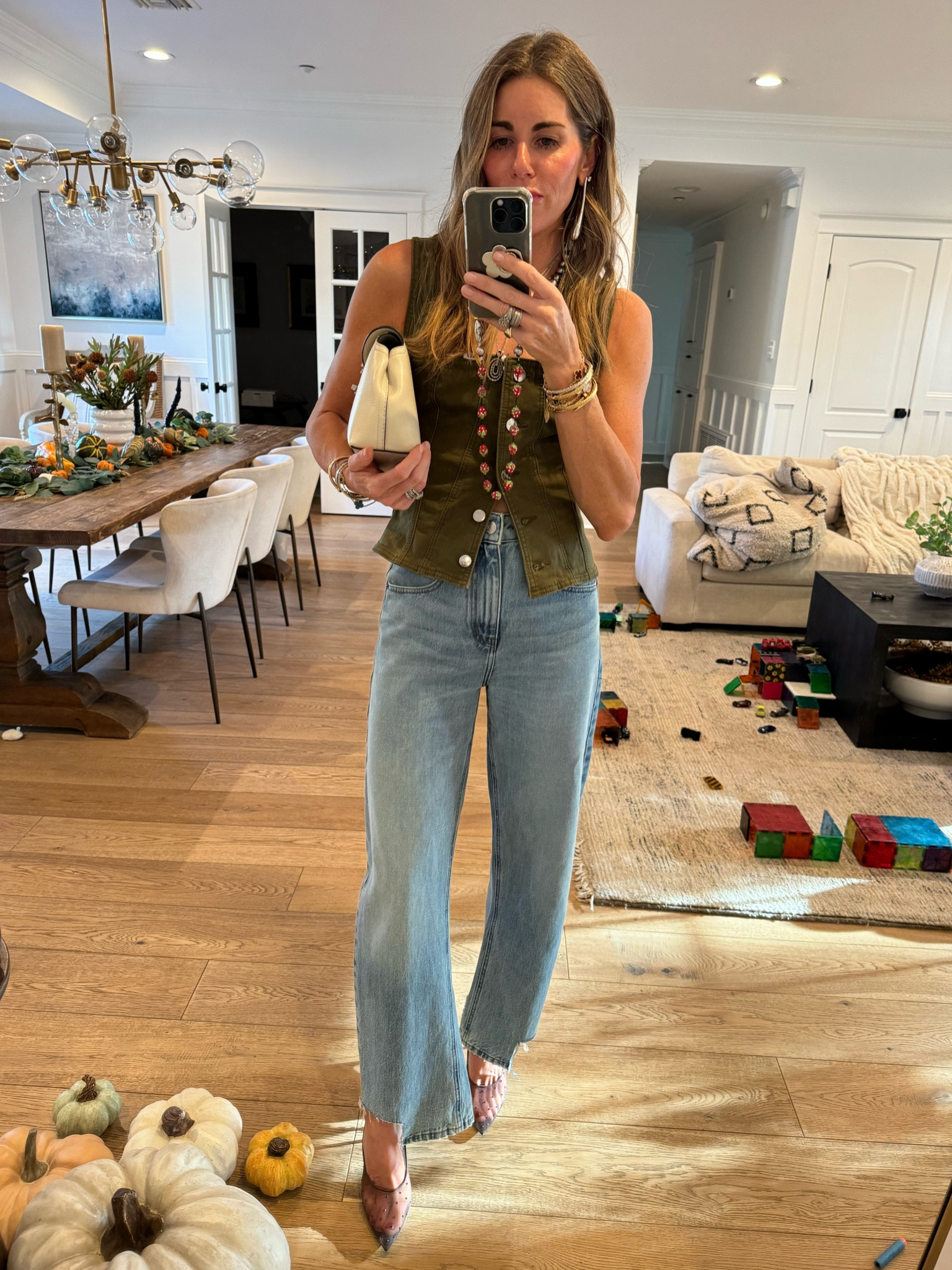 Fall transitional denim look