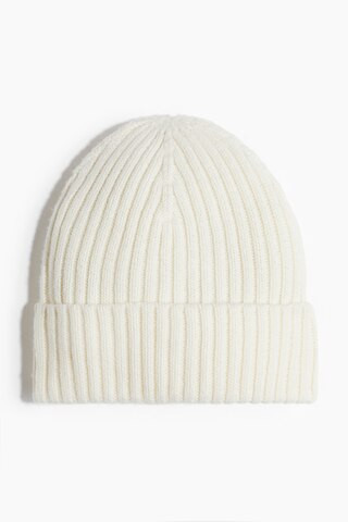 H & M - Gerippte Beanie - Weiß - Damen | H&M (DE, AT, CH, NL, FI)