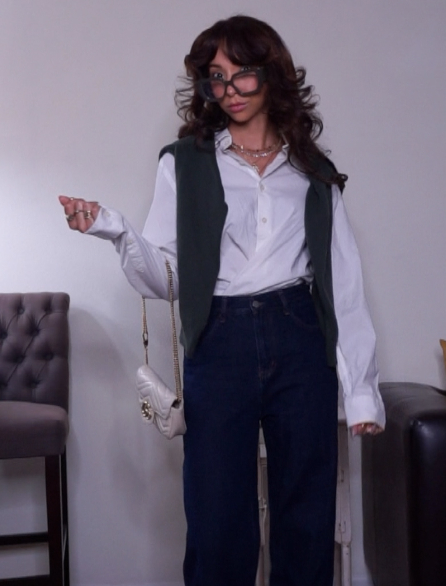 chic fall outfit idea ☁️🍂