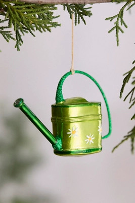 Daisy Watering Can Glass Ornament | Terrain