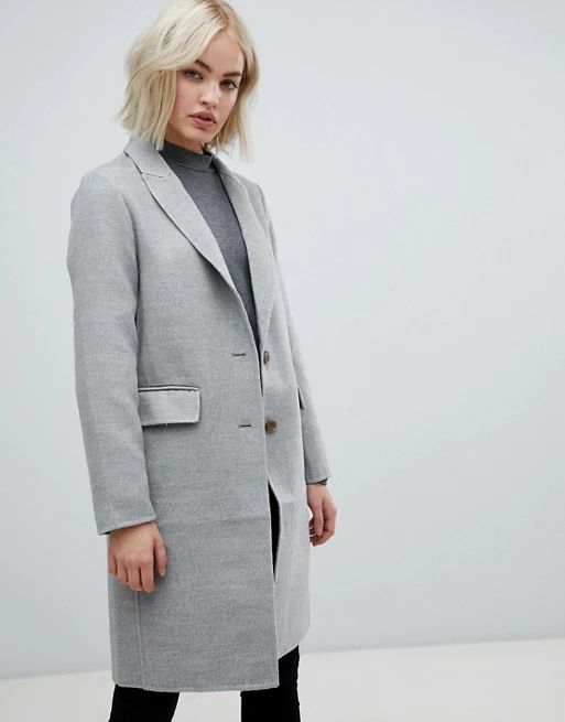 New Look Grey Tailored Coat | ASOS UK