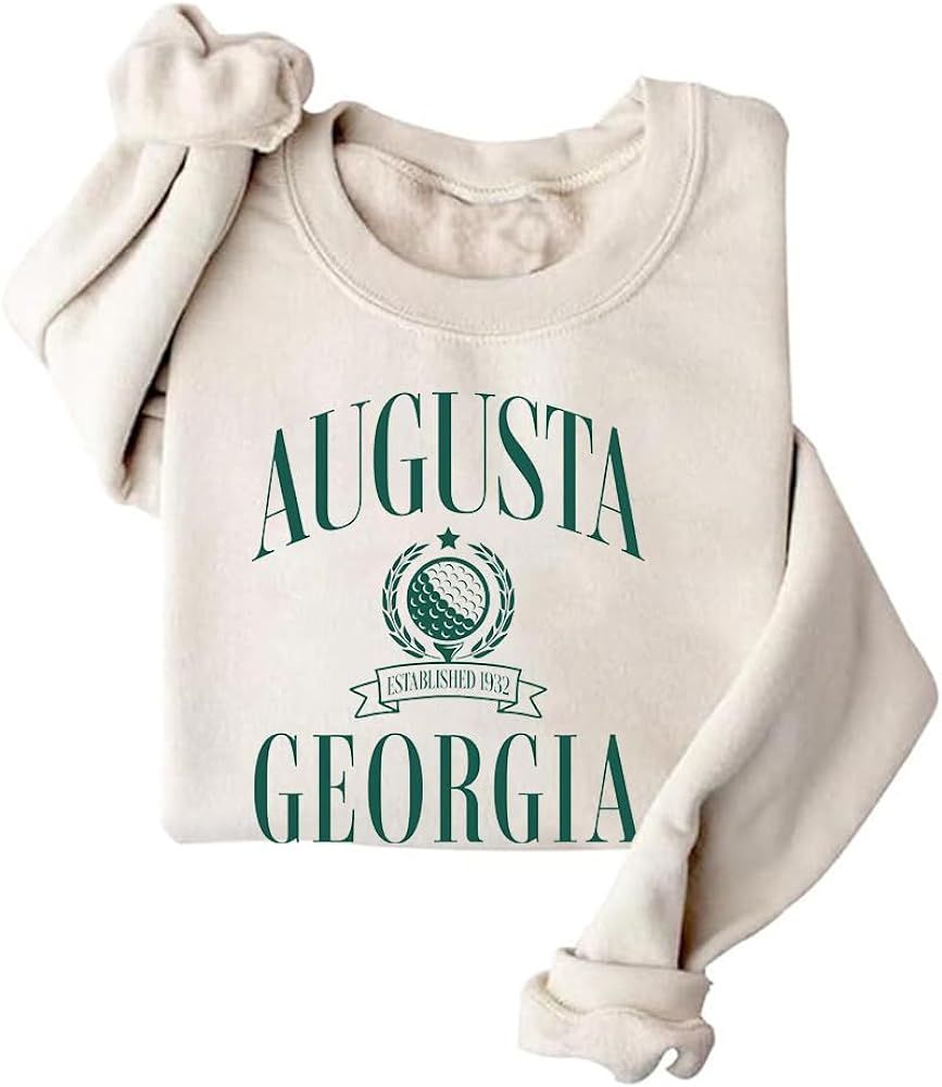 Augusta Georgia Crewneck Sweatshirt Vintage Style Golf Pullover Golf Lover Gift | Amazon (US)