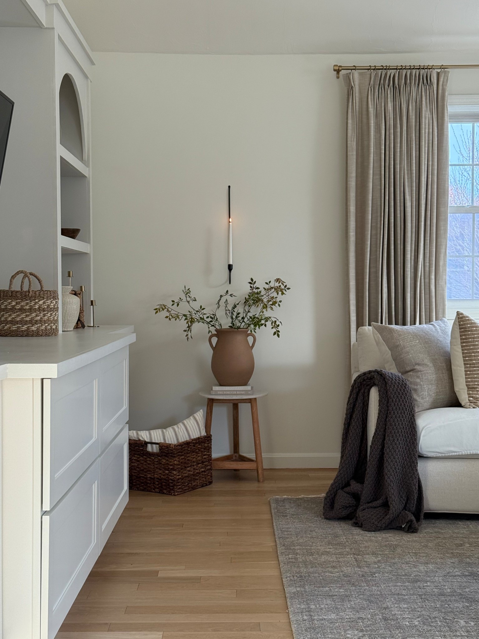 Styled this area in under 10 minutes! I could never get it quite right until I found these wall sconces off @amazon that are the perfect height! Wall refresh, side table, marble side table, candle sconce, 

#LTKHome