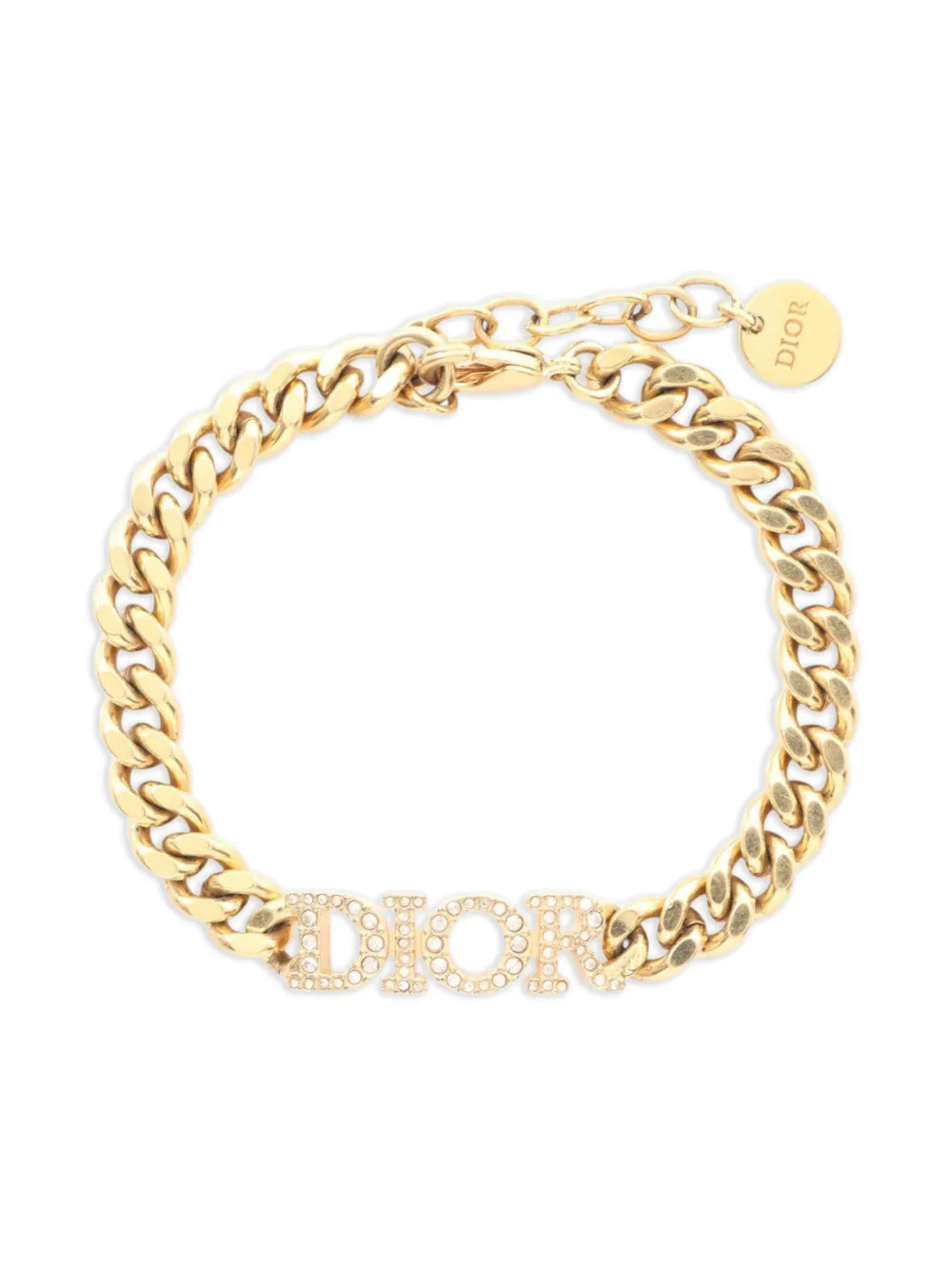 Christian Dior Pre-Owned 2010-2020 Dior Revolution Gold Plated Crystal Chain Bracelet costume bracelet | Farfetch Global