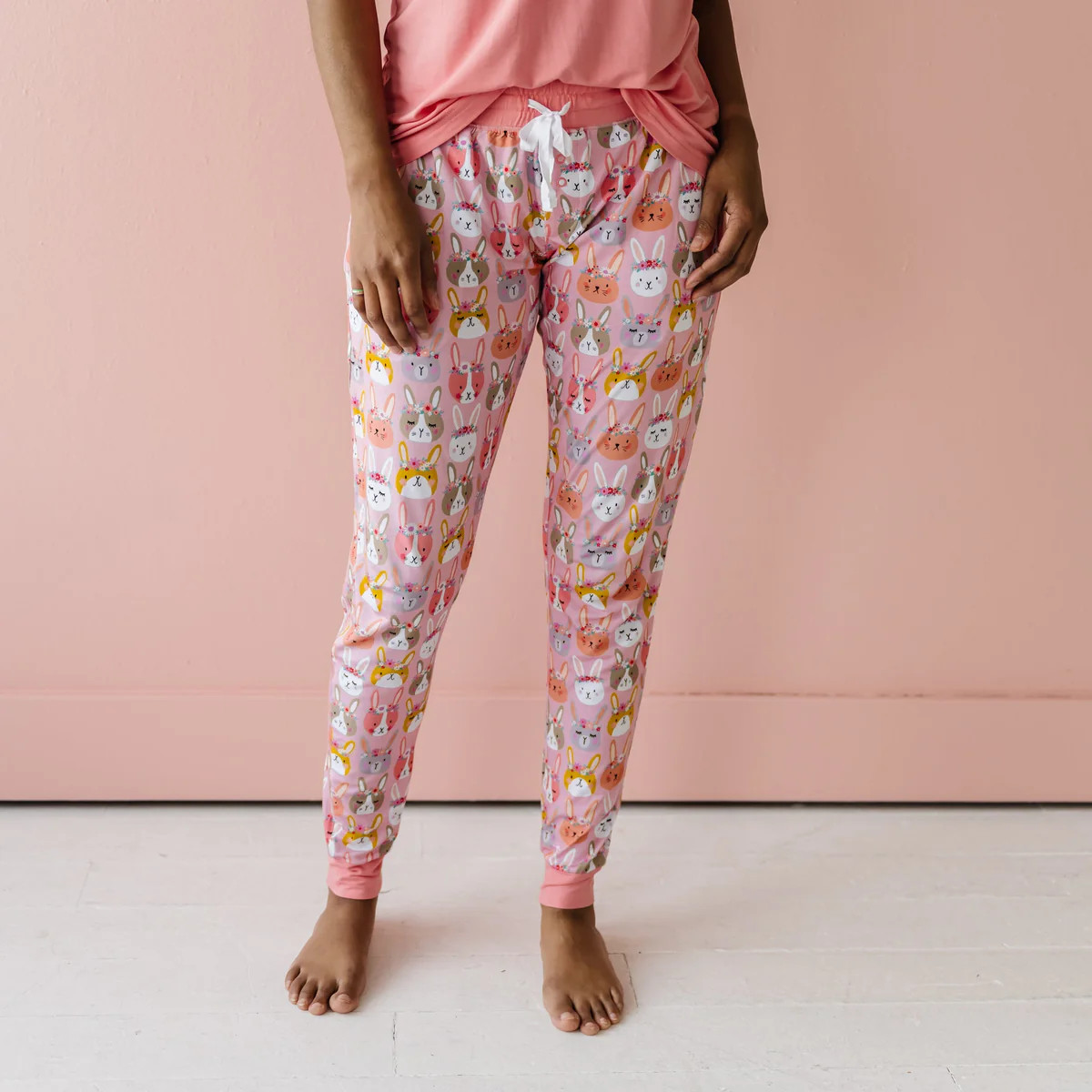 Boho Bunnies Women's Bamboo Viscose Pajama Pants | Little Sleepies