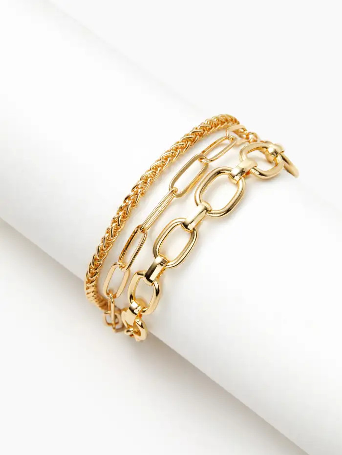 MULTI-LAYERED CHUNKY CHAIN BRACELET | Cider