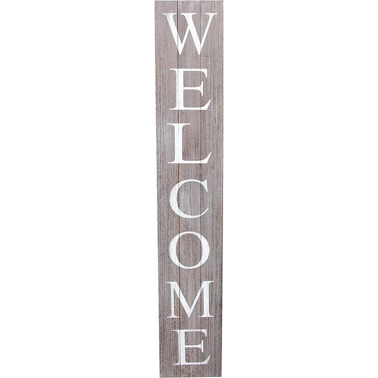 ALBEN Welcome Sign for Front Door Porch – 5 Feet Tall, Vertical Wooden Outdoor and Indoor Welco... | Walmart (US)