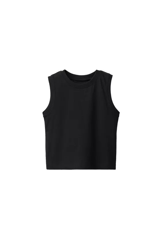 PLAIN SLEEVELESS T-SHIRT | Zara US