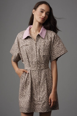 Maeve Utility Fit & Flare Mini Shirt Dress | Anthropologie (US)