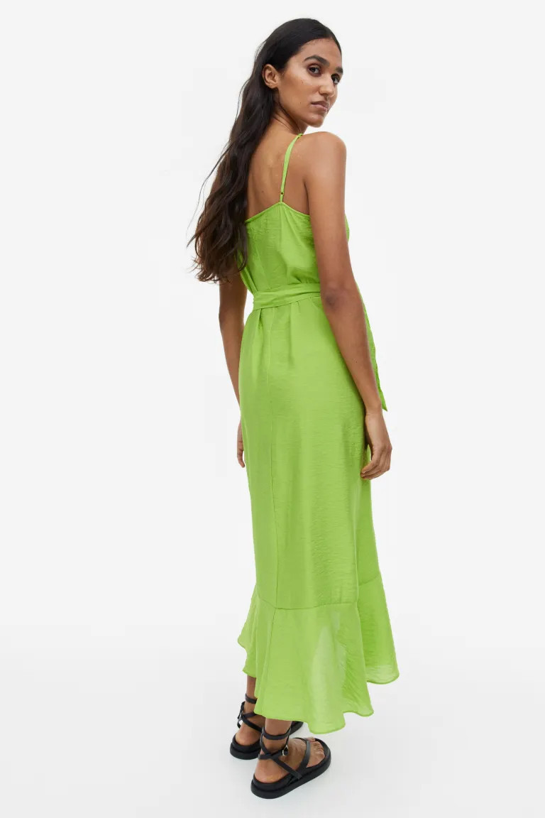 Flounce-trimmed wrap dress | H&M (UK, MY, IN, SG, PH, TW, HK)
