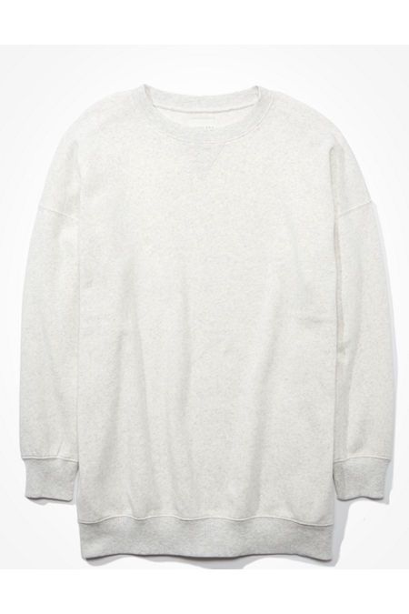 AE Forever Tunic Crew Neck Sweatshirt Women's Heather Gray M | American Eagle Outfitters (US & CA)