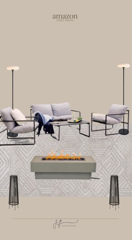 Cozy patio design, all from Amazon.



Patio furniture set, modern outdoor furniture, outdoor floor lamp, outdoor floor light, outdoor area rug, outdoor couch, outdoor chair

#LTKstyletip #LTKhome