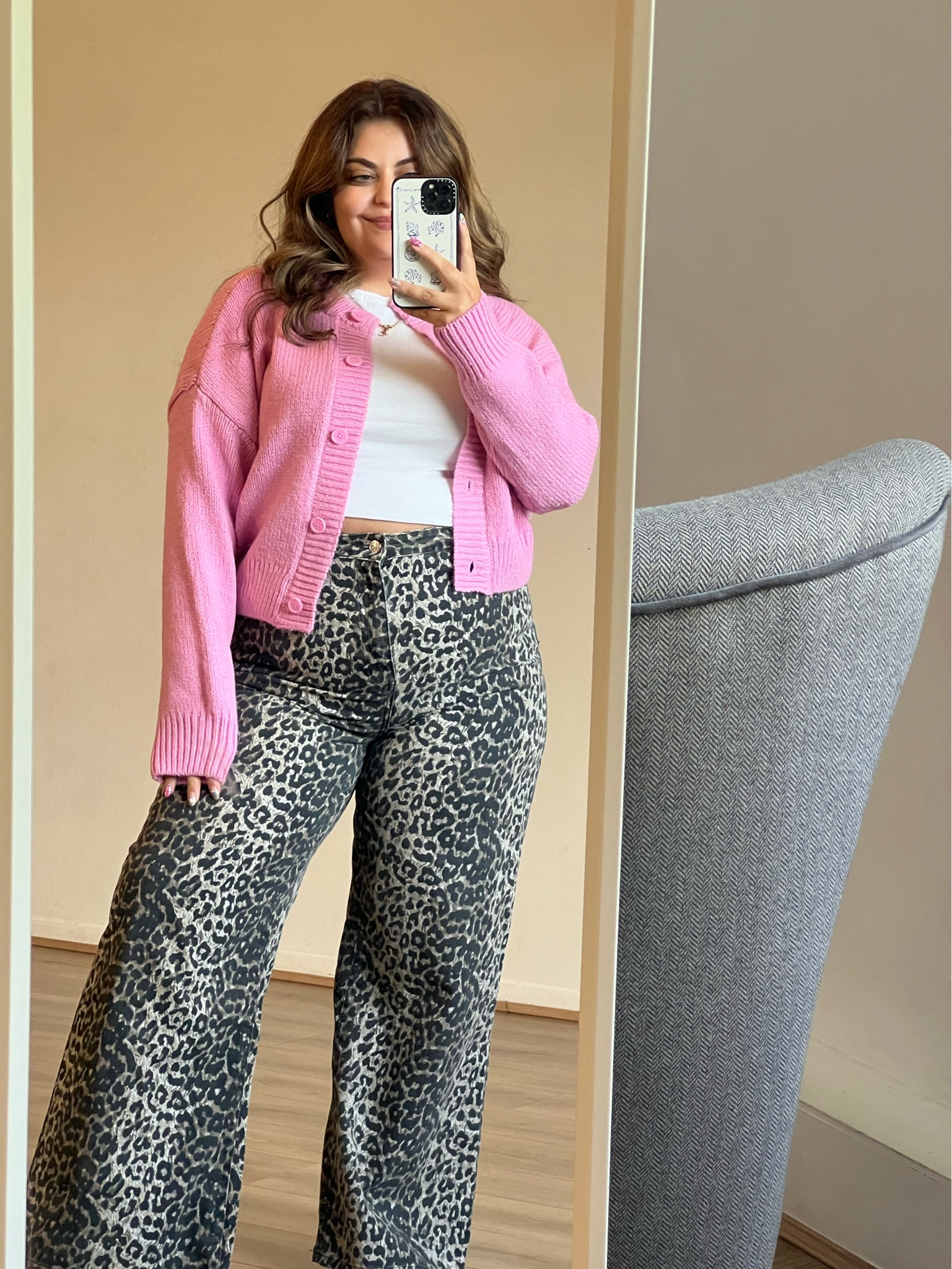 Leopard print jeans and pink cardigan combo🩷 comes in lots of other colours too!!

Autumn outfit, cardigan outfit, pink cardigan, leopard trousers, leopard jeans, midsize style, midsize outfit, colourful outfit 

#LTKmidsize #LTKuk #LTKautumn