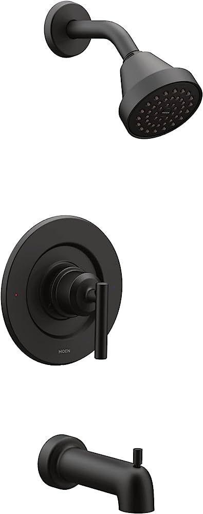 Moen Gibson Matte Black Pressure Balancing Eco-Performance Modern Tub and Shower Trim, Featuring ... | Amazon (US)