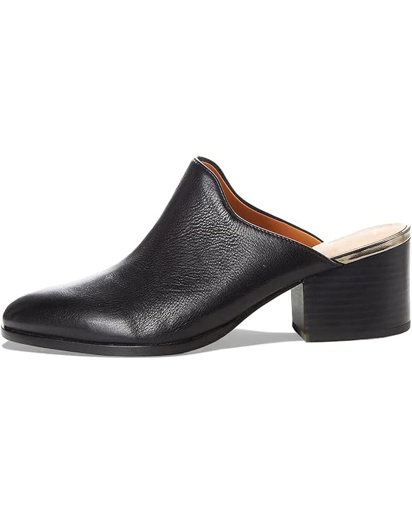 Women Chunky Block Heel Mules Sandals Pointed Closed Toe Slip-On | Amazon (US)