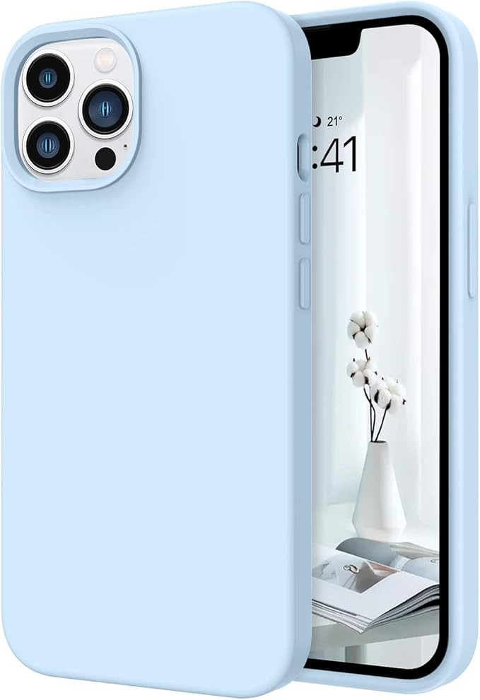 Telaso iPhone 13 Pro Liquid Silicone Case, Slim Soft Gel Rubber Cover with Microfiber Lining, 6.1... | Amazon (US)