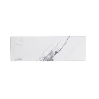 Jeffrey Court Spring Park White 4 in. x 12 in. Matte Porcelain Wall and Floor Tile (13.56 sq. ft.... | The Home Depot