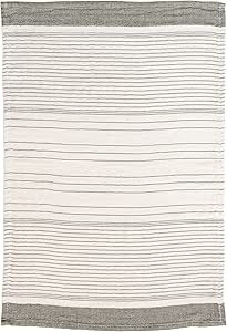 Creative Co-Op Cotton Double Cloth, Cream and Olive Tea Towels, 28" L x 18" W x 0" H, Cream & Gre... | Amazon (US)