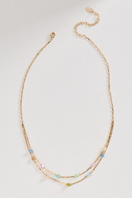 Deux Layered Crystal Necklace | Anthropologie (US)