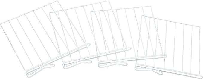 Miles Kimball White Wire Closet Shelf Dividers - Set Of 4 | Amazon (US)