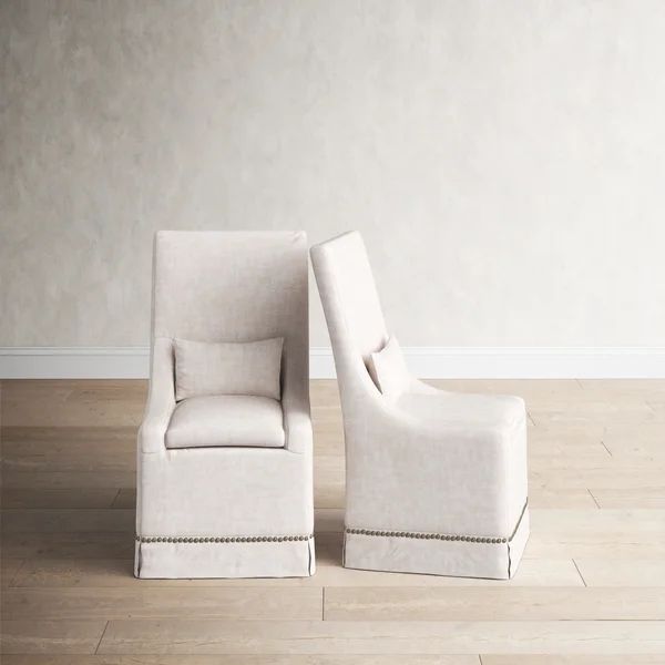 Benny Linen Upholstered Parsons Chair (Set of 2) | Wayfair Professional