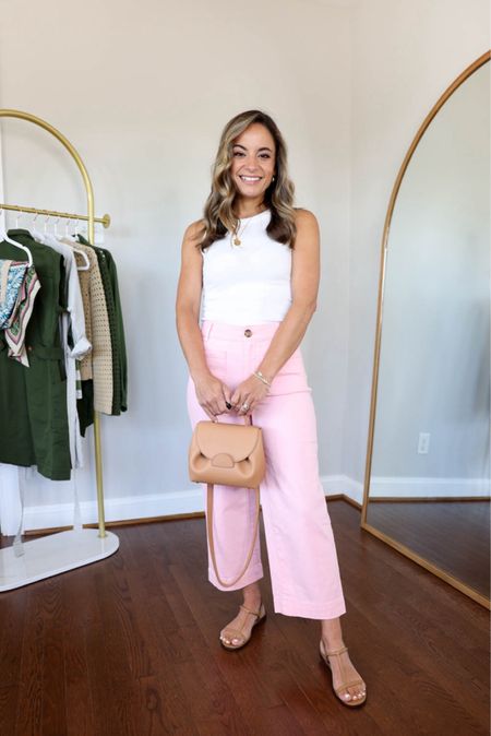 Now and later summer outfits from @loft! 

Jacket: petite xxs 
White tank top: petite xxs 
Pink pants: petite 00 

*unable to link polene bag 

#ad #loveloft

#LTKSeasonal #LTKStyleTip