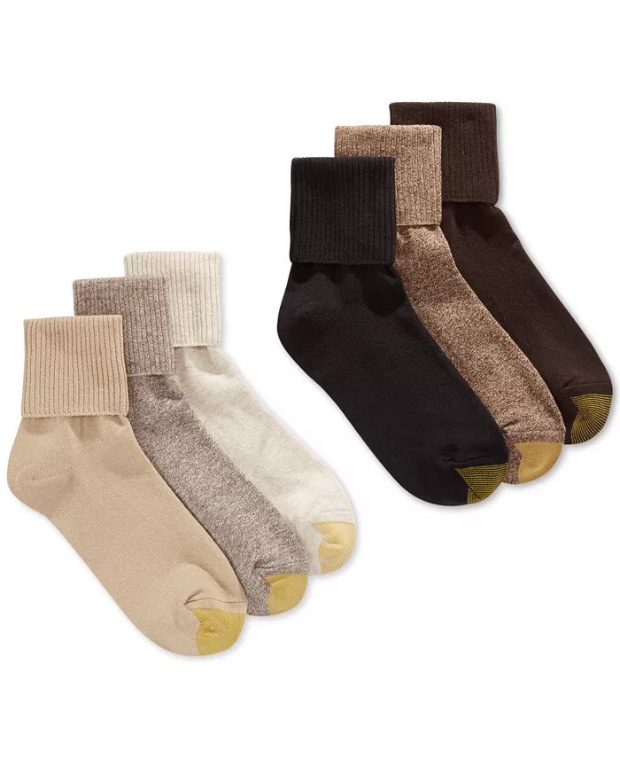 Women's 6-Pack Casual Turn Cuff Socks | Macy's