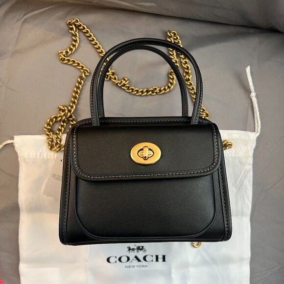 COACH Originals 1968 Mini Safari Satchel Bag, Black/Brass, Glove-tanned Leather | Poshmark