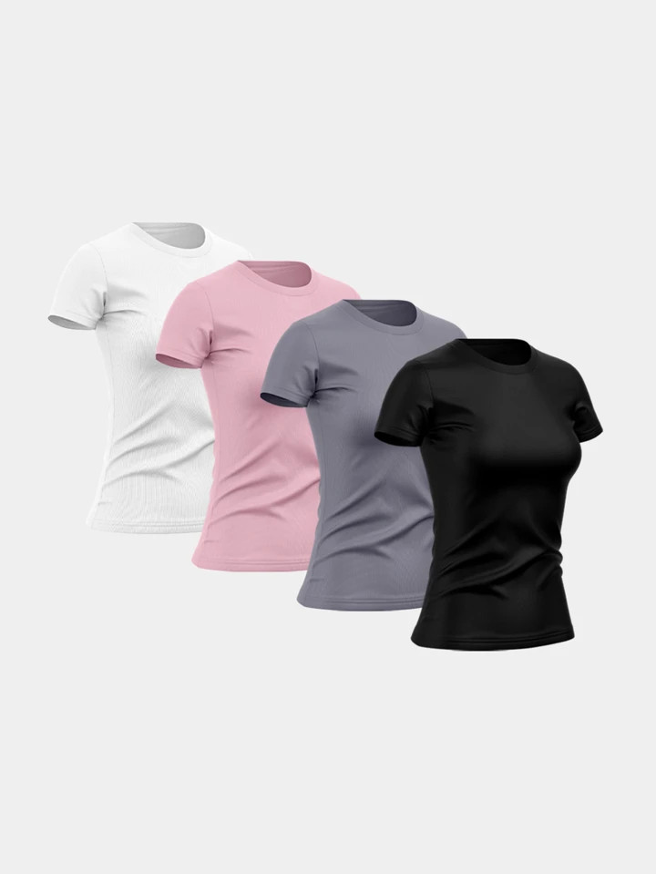 Kit 4 Camisetas Feminina Dry Fit Básica Lisa Proteção Solar UV Térmica Camisa Blusa Treino Ac... | SHEIN