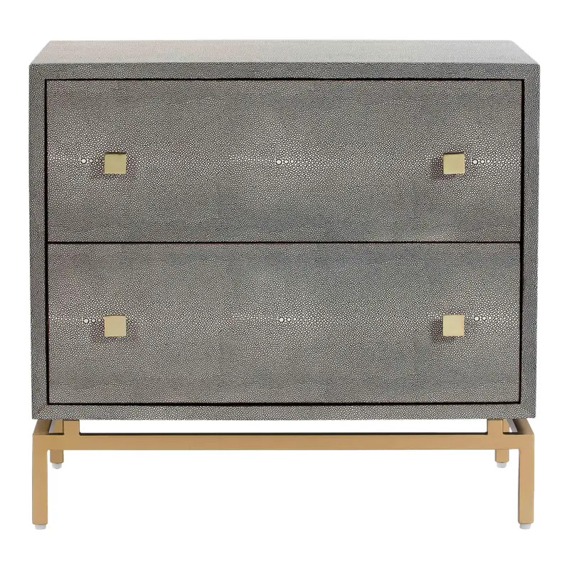 Pesce Shagreen Nightstand | Chairish