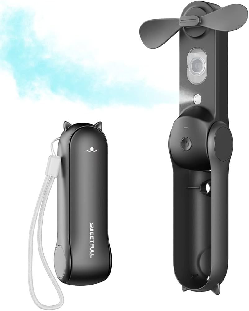 SWEETFULL Misting Fan Portable, Handheld Personal Mister Fans, Small Fan Rechargeable, Mini Spray... | Amazon (US)