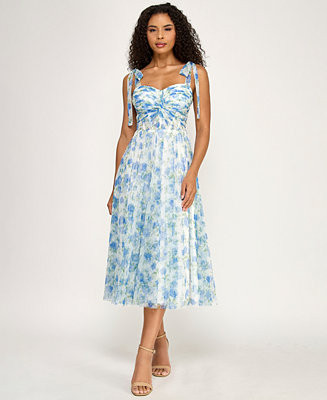 Juniors' Floral Midi Dress | Macy's