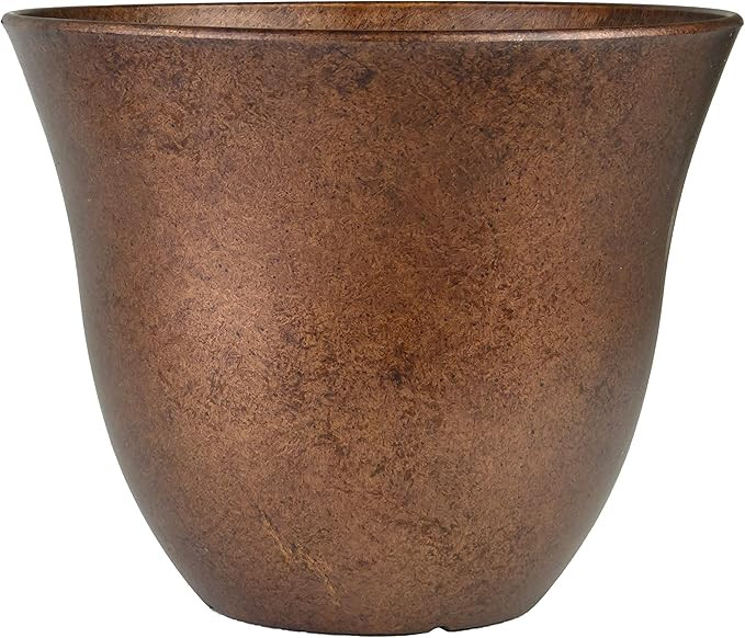 Classic Home and Garden Honeysuckle Resin Flower Pot Planter, Copper, 15" | Amazon (US)