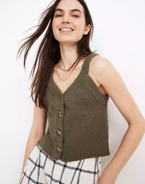 Wakefield Button-Front Sweater Tank | Madewell