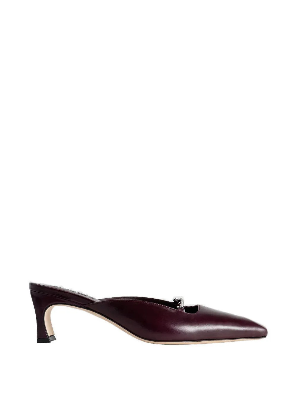BY FAR Leda chain-detail mules - Red | Farfetch Global